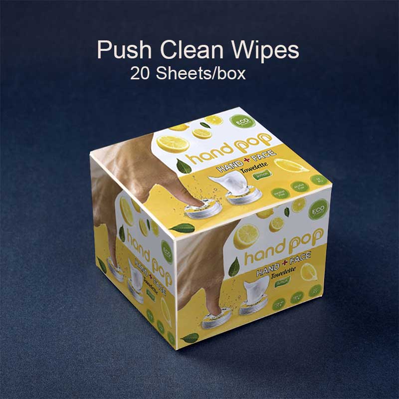 OEM 20 Single Push Clean Towelettes, Hand Pop Up Wet Wipes