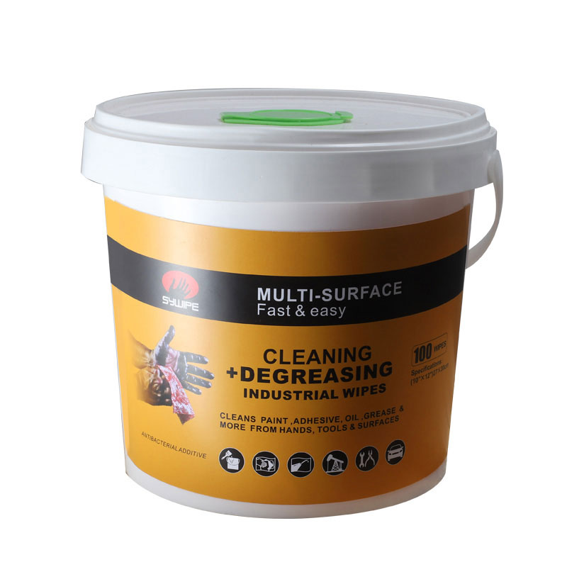 Industrial Hand Cleaning Wipes Heavy Duty 100 Per Canister(10.6" X 11.8")