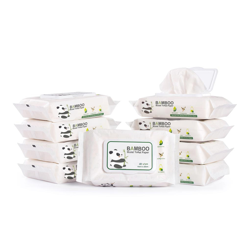 EcoFriendly Bamboo Wipes Flushable Bamboo Wet Toilet Paper