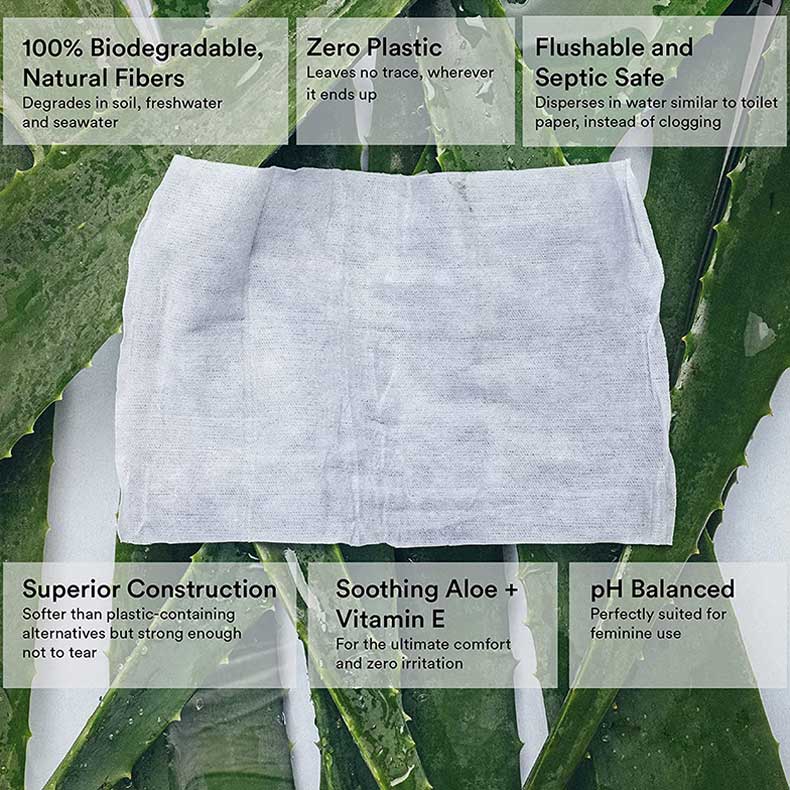 Biodegradable Flushable Cleaning Wet Wipes Toilet Paper for Bathroom