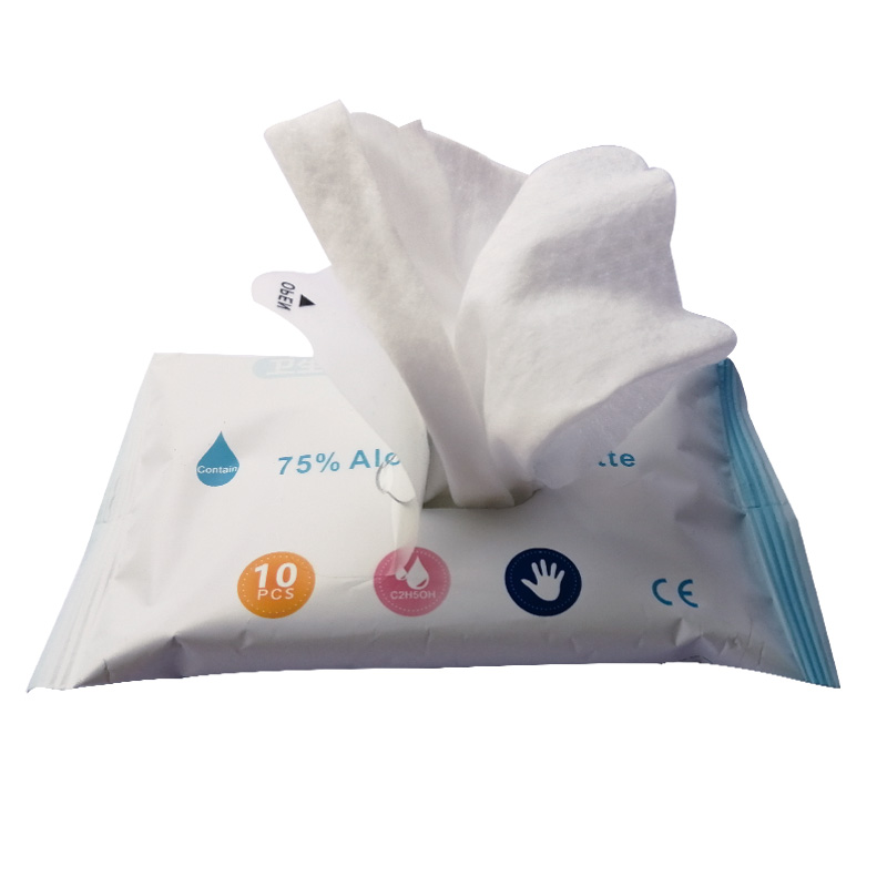 Fragrance Free and 75% Alcohol Wipes, 10 Wipes Per Pack 