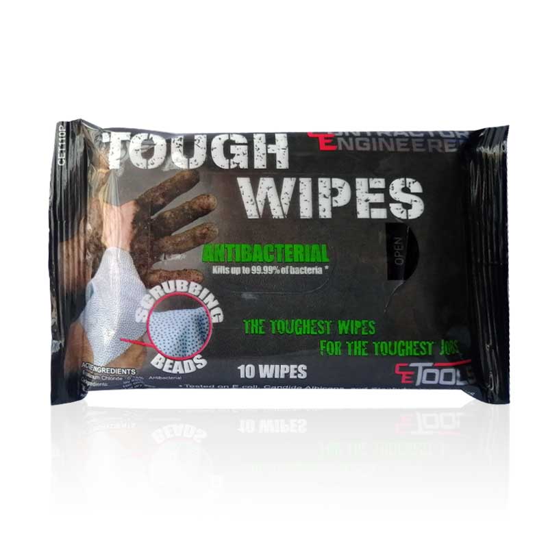 10 Wipes Heavy Duty Hand Cleaning Wipes, With Beads Texture, Multi Purpose Industrial Wipes