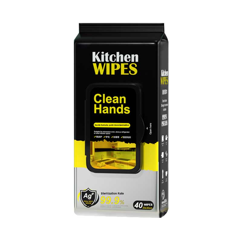Kitchen Countertops Surface Cleaning Wet Wipes, 40 Wipes, 1Pack.