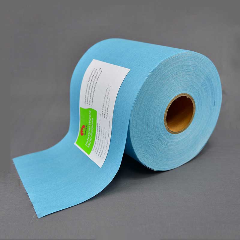 Blue Industrial Cleaning Roll Wipes And Industrial Paper Towels Rolls